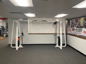 Precor White Cable Crossover Precor White Cable Crossover